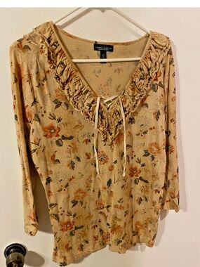 Ralph Lauren ruffle front top